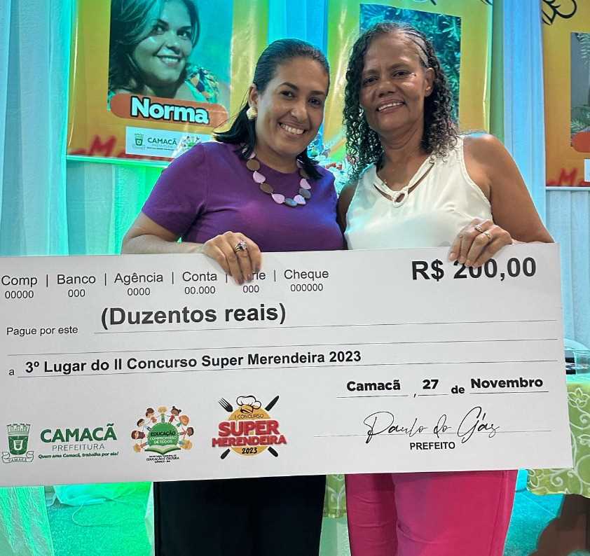 Camacã: 2ª edição do Concurso Super Merendeira dá prêmio dá 500 reais

